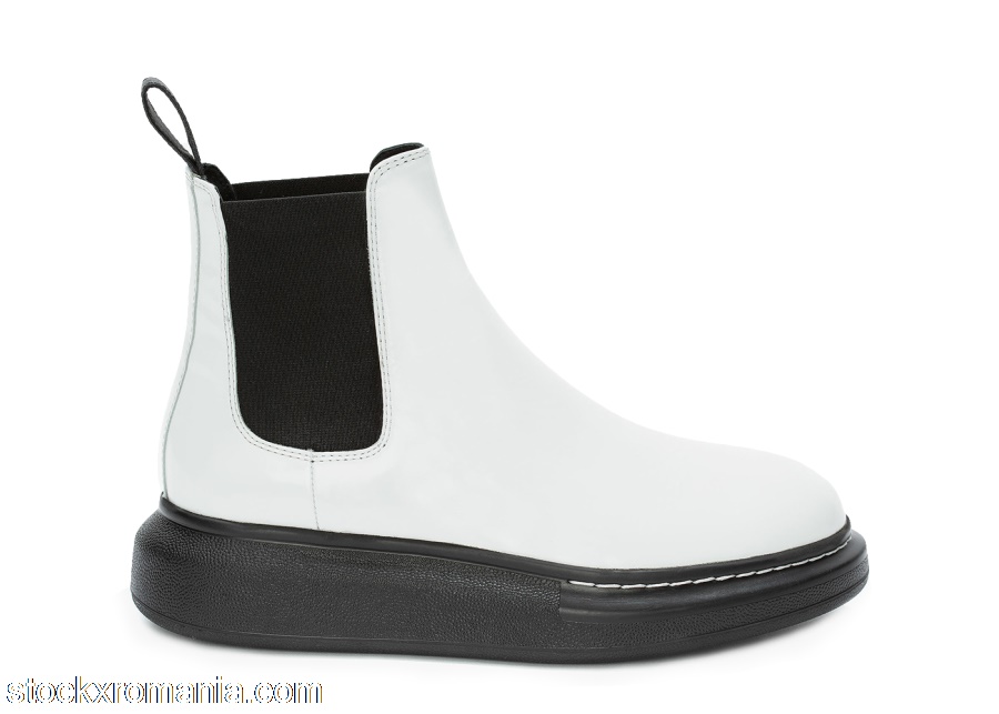 Alexander McQueen Hybrid Chelsea Boot Black White (W)586398WHX529061