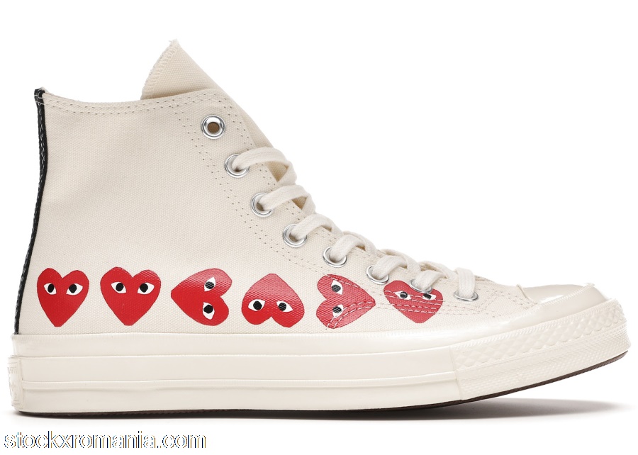 Converse Chuck Taylor All-Star 70 Hi Comme des Garcons Play Multi-Heart White162972C