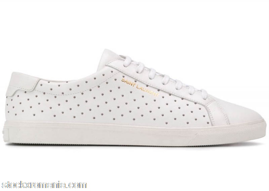 Saint Laurent Andy Signature White Stud5848260ZS5Y9030