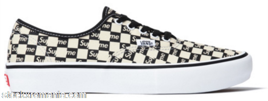 Vans Authentic Supreme Black Checker LogoVN000Q0DJLW