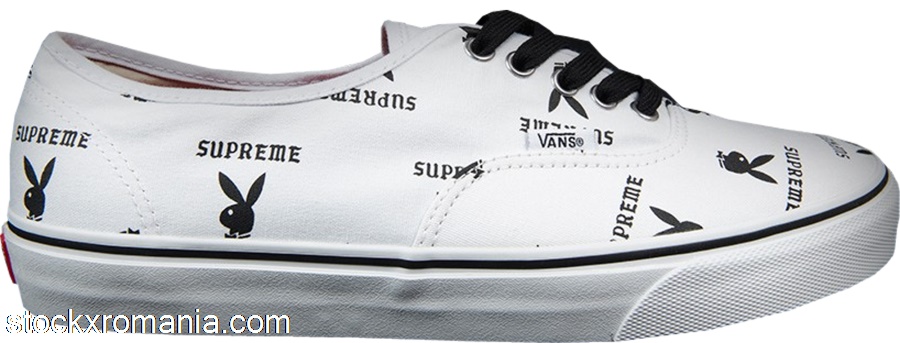Vans Authentic Supreme x Playboy WhiteVN-OQODD70