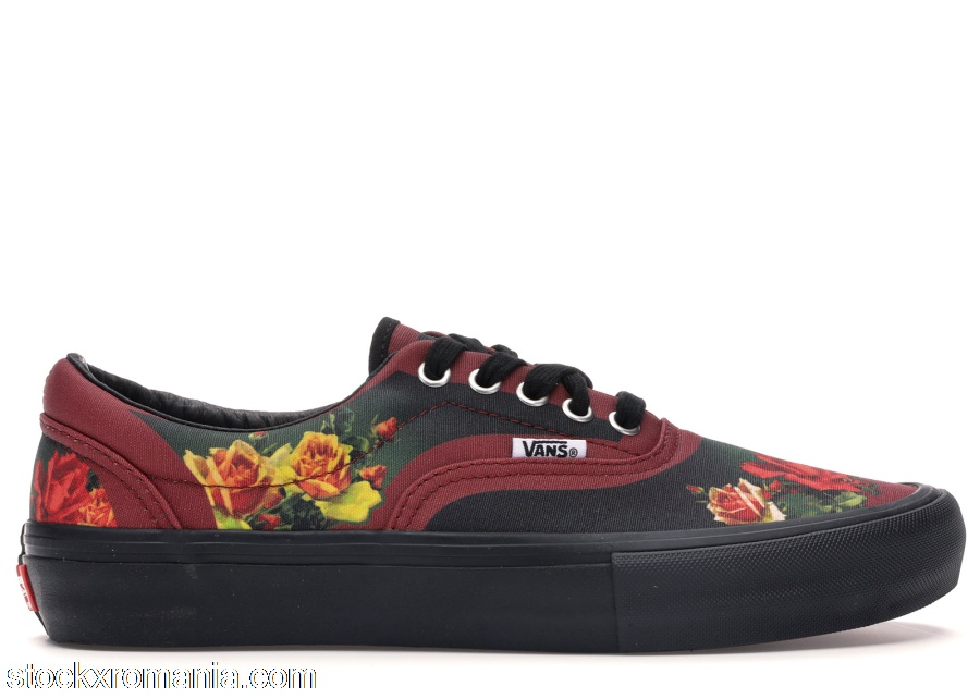 vans era supreme jean paul gaultier burgundy