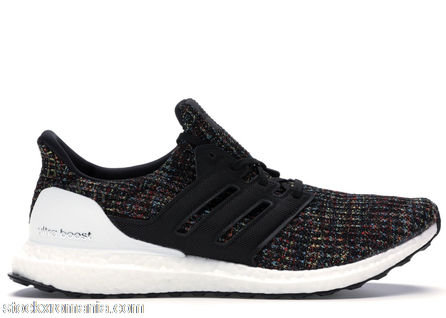 adidas Ultra Boost 4.0 Black Multi-Color White Heel CageF35232